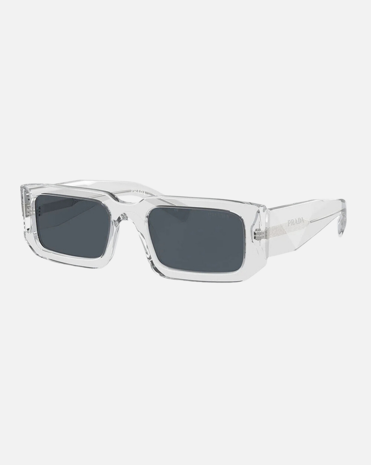 PRADA PR 06YS RECTANGLE SHAPE SUNGLASSES – TRANSPARENT