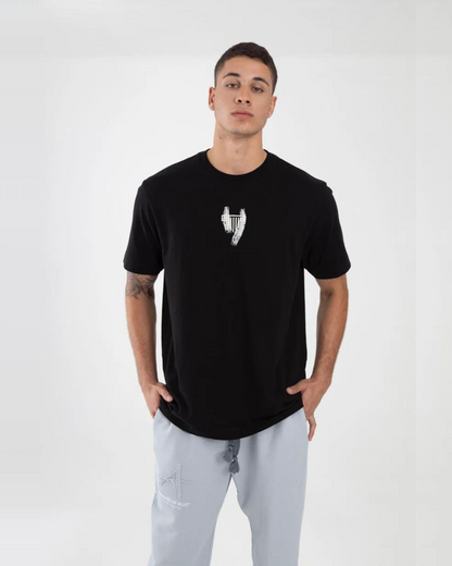 PRINT BLACK T-SHIRT