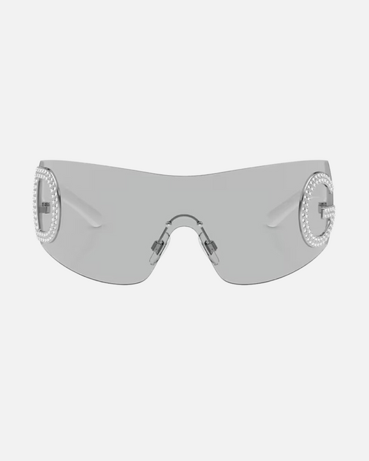 DOLCE & GABBANA DG2298B SHIELD SUNGLASSES  – WHITE