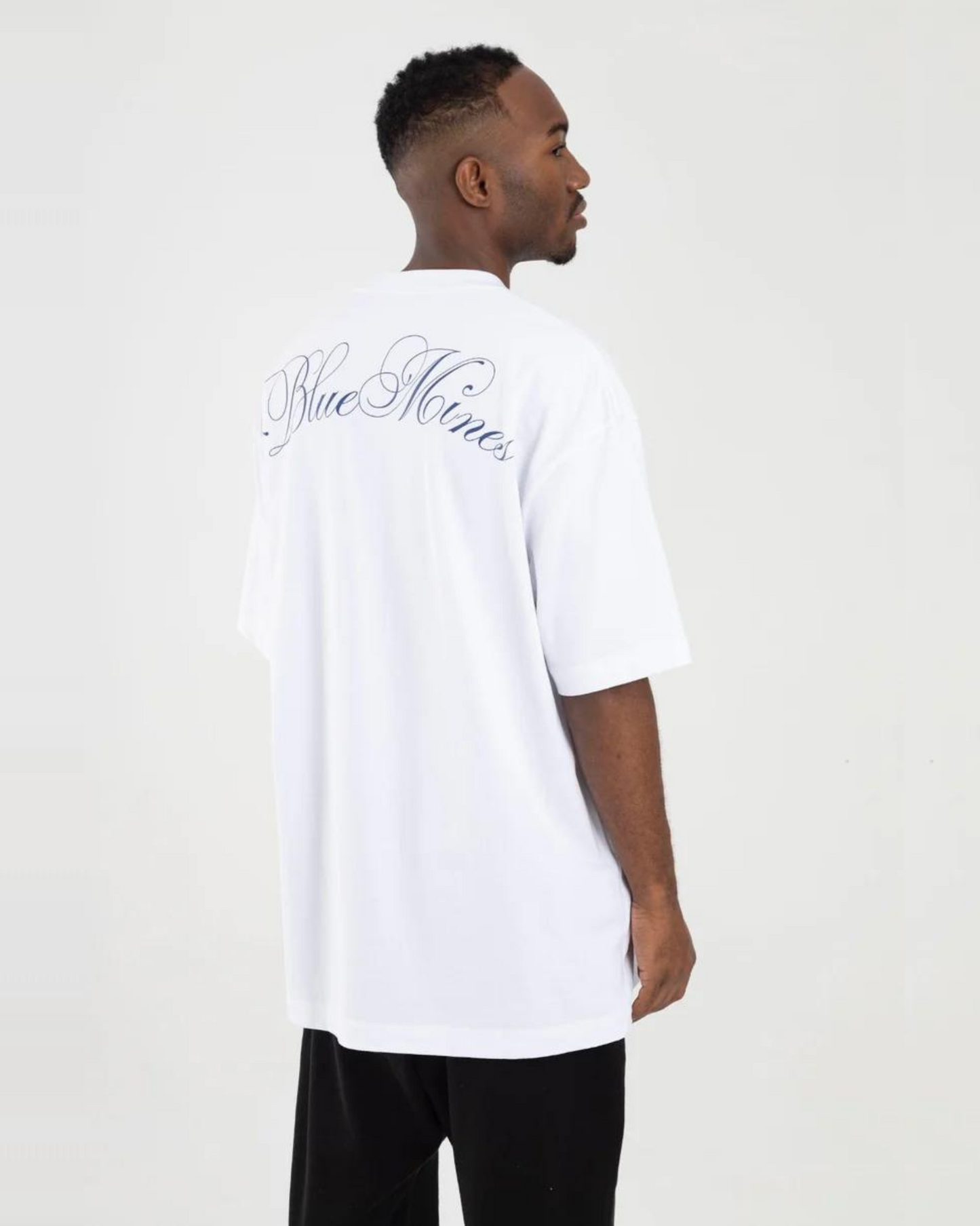 BLUE MINES WHITE T-SHIRT OVERSIZE